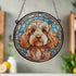 Cockapoo Golden Stained Glass Effect Suncatcher